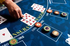 Live dealer and betting controls Live dealer video feed and betting interface during active Baccarat hand